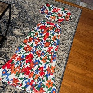 Two piece flower skirt set